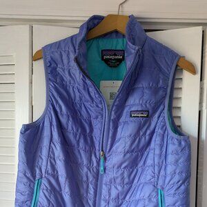 NWT Patagonia Nano Puff Vest Women's Large Periwinkle Blue Teal